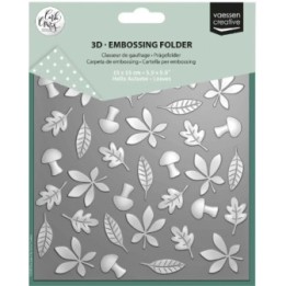 Creative 3D Embossing Folder by Carla Creates Leaves 15x15cm