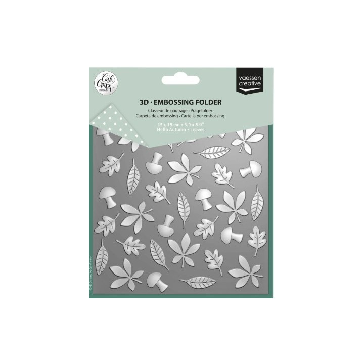 Creative 3D Embossing Folder by Carla Creates Leaves 15x15cm