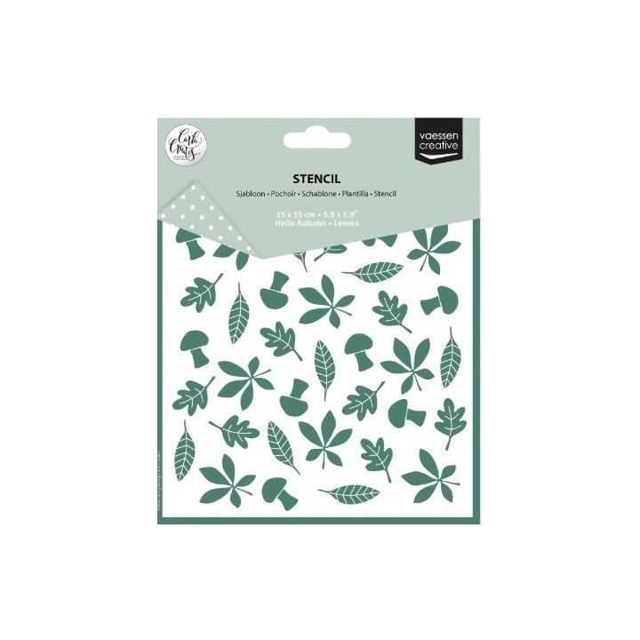 Creative Stencil by Carla Creates Leaves 15x15cm